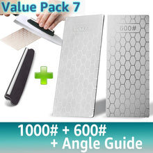Load image into Gallery viewer, Diamond Knife Sharpening Stone 400# 1000# 600# Knife Sharpener Ultra-thin Honeycomb Surface Whetstone Grindstone Cutter Tool Set
