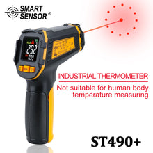 Load image into Gallery viewer, Digital Infrared Thermometer Laser Temperature Meter Non-contact Pyrometer Imager Hygrometer IR termometro Color LCD Light Alarm