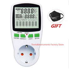 Load image into Gallery viewer, Digital LCD Energy Meter Wattmeter Wattage Electricity Kwh Power Meter EU French US UK AU Measuring Outlet Power Analyzer
