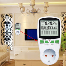 Load image into Gallery viewer, Digital LCD Energy Meter Wattmeter Wattage Electricity Kwh Power Meter EU French US UK AU Measuring Outlet Power Analyzer