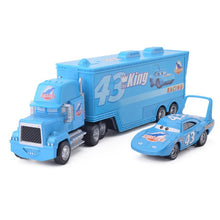 Load image into Gallery viewer, Disney Pixar Cars 3 2pcs Chick Hicks Lightning McQueen Uncle Container Truck 1:55 Diecast Metal Modle Birthday Gift Toy For Kid