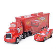 Load image into Gallery viewer, Disney Pixar Cars 3 2pcs Lightning McQueen Mack Uncle Container Truck 1:55 Diecast Metal Alloy Modle Birthday Gift Toy Children