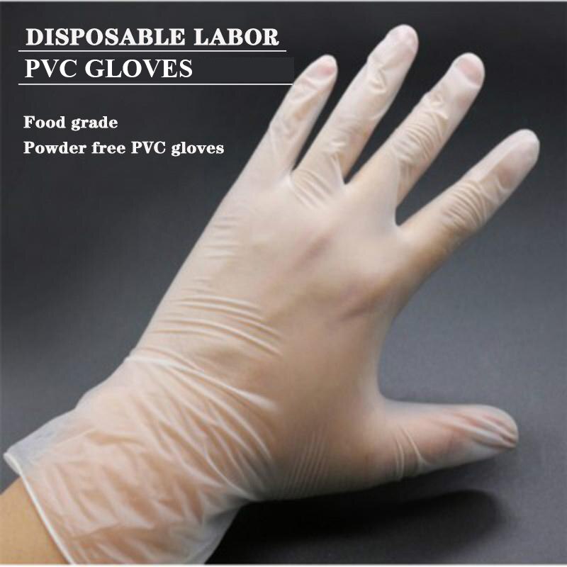 Disposable Pvc Gloves Beauty Home Labor Protection Clean Hairdressing Thicken Anti-touch Water And Oil Resistant Gloves
