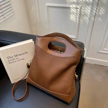 Load image into Gallery viewer, Dobrável grande listra bolsa de ombro para as mulheres  inverno hit quente crossbody saco embreagem feminina designer bolsas