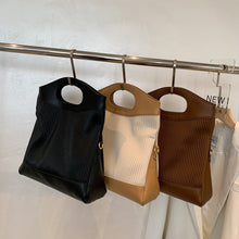 Load image into Gallery viewer, Dobrável grande listra bolsa de ombro para as mulheres  inverno hit quente crossbody saco embreagem feminina designer bolsas