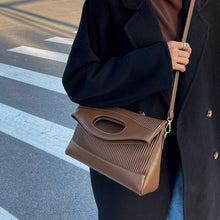 Load image into Gallery viewer, Dobrável grande listra bolsa de ombro para as mulheres  inverno hit quente crossbody saco embreagem feminina designer bolsas