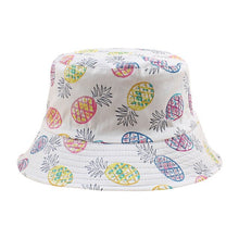 Load image into Gallery viewer, Double-sided Wearing Bucket Hat Unisex Cotton Flat Sun Hat Reversible Sunshading Pineapple Print Fisherman Hat Summer Panama Cap