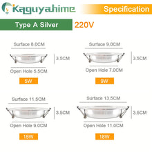 Load image into Gallery viewer, Downlight 3W 5W 9W 12W 15W 18W Spot led downlight AC 220V gold Silver White Ultra Thin Aluminum Round Recessed LED Spot Lighting