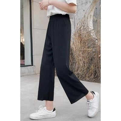 Draping Chiffon Wide Leg Pants Women's Summer Straight Tube High Harajuku Pantalon Femme Plus Size Trousers Women Streetwear
