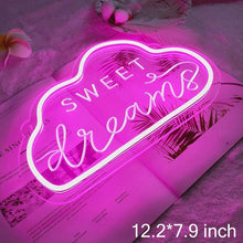 Load image into Gallery viewer, Dream LED Neon Light Sign Letters Neon Sign Panel Holiday Christmas Party Wedding Decorations Home Wall Decor Neon Lamp Gifts