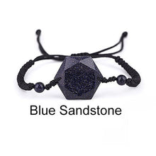 Load image into Gallery viewer, Drop Shipping Black Obsidian Six Awn Star Bracelet Blue Sandstone Star Jade Bracelet Men&#39;s Jewelry Women&#39;s Jewelry Jade Jewelry