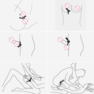 Durable rabbit penis ring vibrator cock cage cockring clitoris massager vibrating masturbation Cocking delay ejaculation sex toy