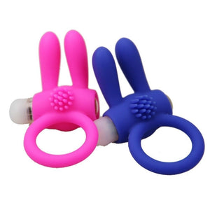 Durable rabbit penis ring vibrator cock cage cockring clitoris massager vibrating masturbation Cocking delay ejaculation sex toy
