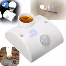 Load image into Gallery viewer, E27 AC110-220V 50/60HZ 5LUX Motion Sensing Switch Infrared Motion Sensor Automatic Light Lamp Holder Switch White