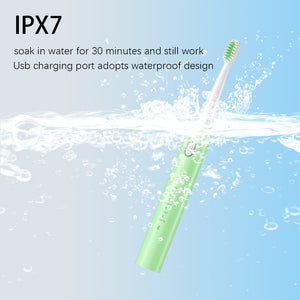 Electric Toothbrush S802 Waterproof Automatic Sonic ToothBrush Rechargeable 5 Models with 2 Brush Heads