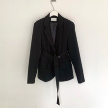 Load image into Gallery viewer, Elegant Belt Slim Waist Notched Collar Blazer Women Loose Office Ladies Korean Chic Suit Coat Women All Match Casual Jacket