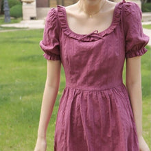 Load image into Gallery viewer, Elegant Evening Party Midi Dresses Women Bubble Sleeve Casual France Vintage Sundress Sweet Designer Korean Clothing Summer 2021