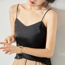 Load image into Gallery viewer, Elegant Satin Spaghetti Strap Cami Tops Sexy V Neck Backless Summer Camisole Ladies Casual Sleeveless Sling Top 2021 Women Camis