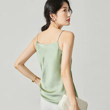 Load image into Gallery viewer, Elegant Satin Spaghetti Strap Cami Tops Sexy V Neck Backless Summer Camisole Ladies Casual Sleeveless Sling Top 2021 Women Camis
