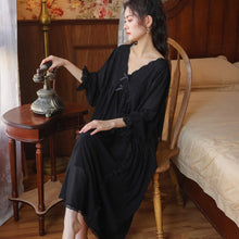 Load image into Gallery viewer, Embroidery Nightgowns Modal Homewear Palace Vintage Nighty Women Lace Sleepwear Ladies Sexy Hot Erotic Long White Sleepshirts
