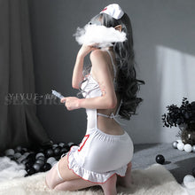 Load image into Gallery viewer, Erotic Lingerie Female Sense Halter Backless Gentle Cute Soft Cute Playful Nurse Uniform Temptation Set