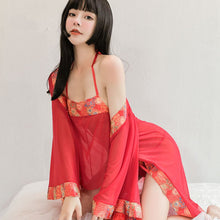 Load image into Gallery viewer, Erotic Lingerie Mesh Sexy Uniform Ancient Kimono Style Outer Robe Seduction Lingerie Cosplay Lingerie Anime Pink Lingerie