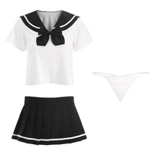 Load image into Gallery viewer, Erotic Lingerie Sexy Innocent Student Dress Ultra Short Pleated Skirt Uniform Kawaii Lingerie Cosplay Lingerie Japanese Lingerie