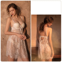 Load image into Gallery viewer, Erotic Lingerie Sexy See-through Halter-night Dress Ropa Sexy Mujer Erotica Baby Doll Dress for Women Sexy Dress for Sex