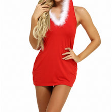 Load image into Gallery viewer, Erotic Lingerie Women&#39;s Underwear Hooded Halter Neck Porno Robe Dress G-String Christmas Underwear Baby Doll Costumes Sleepwear