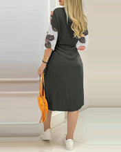 Load image into Gallery viewer, European and American women&#39;s short-sleeved loose dress printing casual fashion plus size street women&#39;s clothing