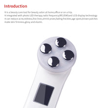 Load image into Gallery viewer, Facial Mesotherapy Electroporation RF Radio Frequency LED Photon Face Lifting Tighten Wrinkle Removal Skin Care Face Massager