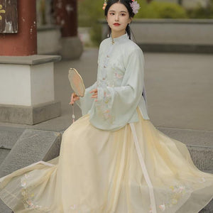 Fairy Princess Costume Tang Suit Chinese Traditional Hanfu Dress For Women Ancient Tang Dynasty Folk Dance Stage Performance
