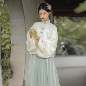 Fairy Princess Costume Tang Suit Chinese Traditional Hanfu Dress For Women Ancient Tang Dynasty Folk Dance Stage Performance