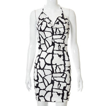 Load image into Gallery viewer, Fall Sexy Lace Up Halter Backless Dress For Women Night Club Party Elegant Printed Strap Short Mini Dresses Fashion Beachwear