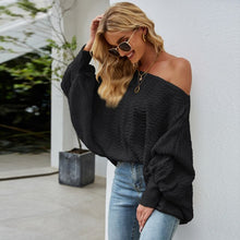 Load image into Gallery viewer, Fall Sweaters For Women 2021 Hot Sale Spring And Autumn New Fashion Sexy Slash Neck Loose Top Women Oversized Sweater Women