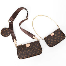 Load image into Gallery viewer, Famous Brand Designer 3-IN-1 Messenger Bag Satchel Leather Floar Crossbody Bag Handbag Tote Clutch New Shoulder Bag Classic Hobo