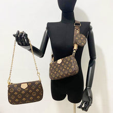 Load image into Gallery viewer, Famous Brand Designer 3-IN-1 Messenger Bag Satchel Leather Floar Crossbody Bag Handbag Tote Clutch New Shoulder Bag Classic Hobo