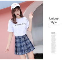 Load image into Gallery viewer, Fashion 2021 Summer Women Skirts Korean Cute Style Plaid Skirts for Girls High Waist School Pleated Mini jk Skirts Women