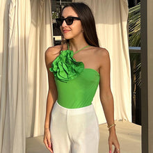 Load image into Gallery viewer, Fashion 2022 Summer Chic White Women&#39;s Clothing Basic  Bottoming Crop Top Rave Festival Sexy Sleeve Tops Streetwear