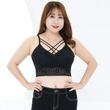 Load image into Gallery viewer, Fashion Crop Top T Shirt Halter Top Sexy Bandage Design Women Bar Tops Womens Lace Tank White Big Size Femme Camis Casual