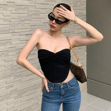Load image into Gallery viewer, Fashion Elegant Lace Tube Top Crop Tops for Women Summer Sexy Backless Tanks Cropped Party Club Clothes Streetwear Shirt Tee