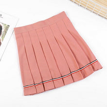Load image into Gallery viewer, Fashion Japan Style Summer Women Skirts 2021 Cute Striped Empire Wiast Pleated Skirt Sweet Grils Mini Skirts Women