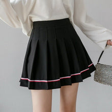 Load image into Gallery viewer, Fashion Japan Style Summer Women Skirts 2021 Cute Striped Empire Wiast Pleated Skirt Sweet Grils Mini Skirts Women