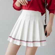 Load image into Gallery viewer, Fashion Japan Style Summer Women Skirts 2021 Cute Striped Empire Wiast Pleated Skirt Sweet Grils Mini Skirts Women
