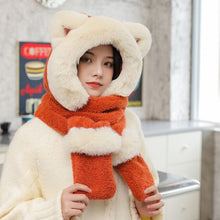 Load image into Gallery viewer, Fashion Ladies Cold-proof Gloves Scarf One-piece Hat Winter Cycling Windproof Bib Cover Ear Protection Face Plush Keep Warm Hat