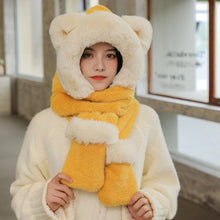 Load image into Gallery viewer, Fashion Ladies Cold-proof Gloves Scarf One-piece Hat Winter Cycling Windproof Bib Cover Ear Protection Face Plush Keep Warm Hat