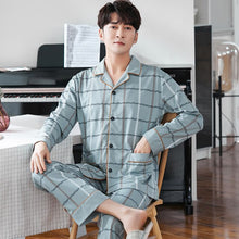Load image into Gallery viewer, Fashion New Soft Man and Woman Plaid Printing Long Sleeve Long Pants Sleepwear Fashion Style Casual Style Pajamas Set Pj Set