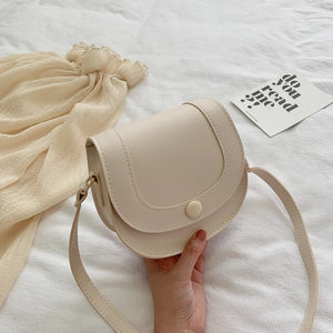 Fashion New Women Crossbody Shoulder Bag Retro Saddle PU Leather Small Purse Ladies Pure Color Bags