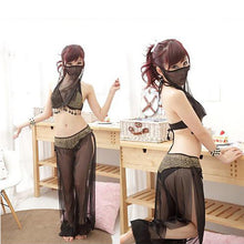 Load image into Gallery viewer, Fashion Sexy High Quality Underwear Masked Gauze Latin Dance Dress Arab Belly Dance Costume