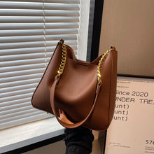 Load image into Gallery viewer, Fashion Shoulder Bags Ladies Casual Bucket Bags Luxury Designer Women&#39;s Bags Solid Color Retro Shoulder Bags Chain Bags